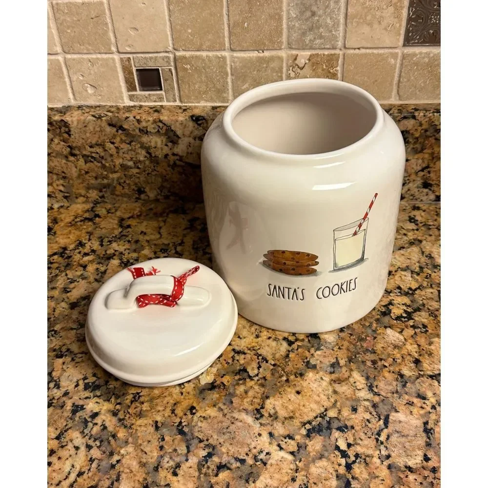 Rae‎ Dunn SANTA'S COOKIES Christmas canister